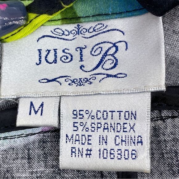 Just B Rainbow Tiger Stripe Flared 3/4 Sleeve Jacket Medium - Picture 11 of 13